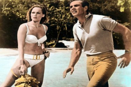 Ursulla Andress et Sean Connery, août 2011 Ursulla Andress et Sean Connery